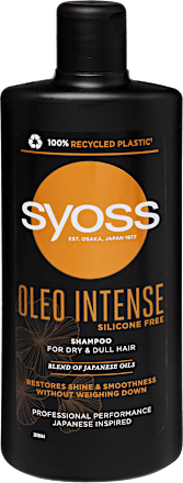 Mélyápoló sampon Intense Oleo, száraz és fakó hajra Syoss Oleo Intense