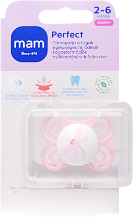 Perfect szilikon cumi, 2-6 hónapos korig, többféle mam