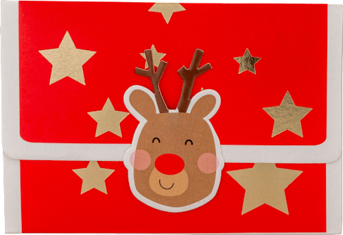 Gutscheinverpackung mit Rentier KUWOPA