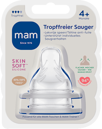 Trinksauger Silikon Tropffrei 4+ Monate mam