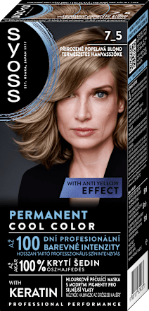 Vopsea permanentă blond natural 7-5 syoss