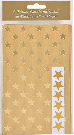 Geschenkbeutel Papier mit Etikett KUWOPA