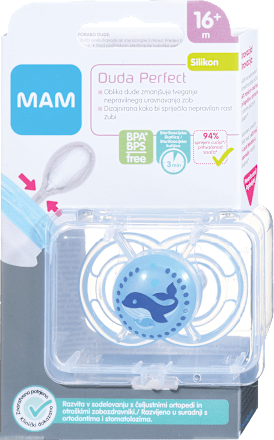 Ortodontska duda Perfect 16m+, več različic mam