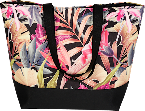 Strandtasche mit Blumen-Muster keine Marke