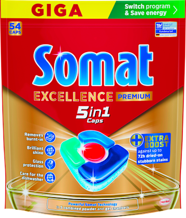 Kapsuly do umývačky riadu Excellence Premium 5in1 Somat