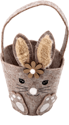 Košara od filca – smeđi zeko KUWOPA