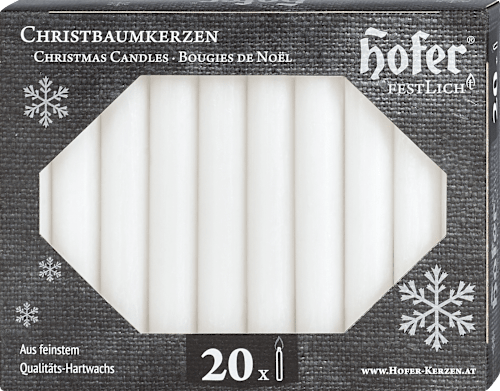 Christbaumschmuck Kerzen weiß hofer