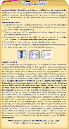 Haarentfärbungscreme Körper und Gesicht depilan