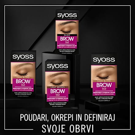 Trajna barva za obrvi Brow Tint, temno rjava syoss