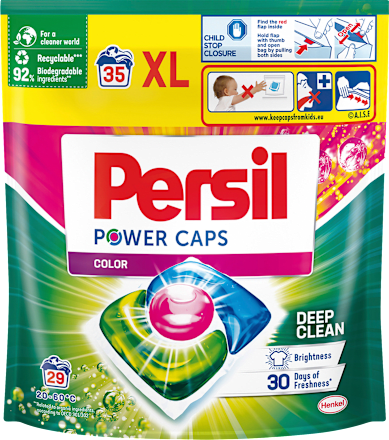 Mosógél kapszula Power Caps Color, 29 mosás Persil