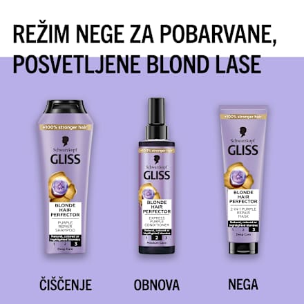 Tretma za lase Blonde Hair Perfector Schwarzkopf GLISS