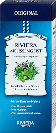 Melissengeist Nahrungsergänzungsmittel Riviera Med+