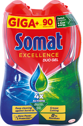 Gél do umývačky riadu Excellence Duo Gel Somat