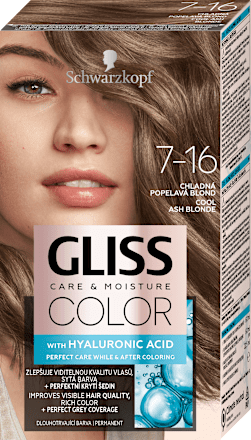 Farba na vlasy - 7-16 chladná popolavá blond Schwarzkopf Gliss Color