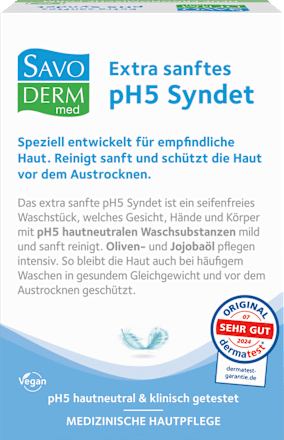 Seifenfreies Waschstück Extra Sanft pH 5 Savoderm med