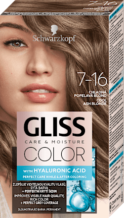 Farba na vlasy - 7-16 chladná popolavá blond Schwarzkopf Gliss Color
