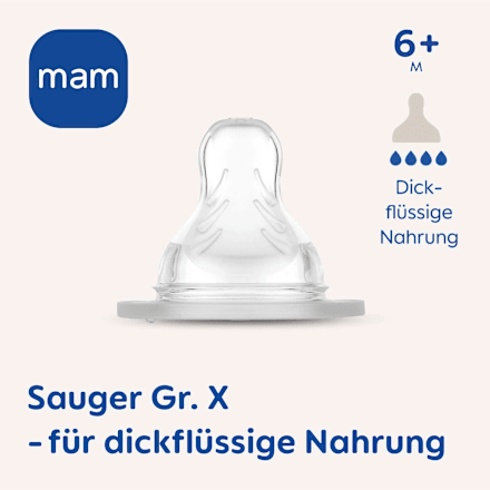 Trinksauger Silikon, Gr. X 6+ Monate mam