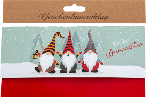 Geschenkumschlag Frohe Weihnachten mit Wichtel KUWOPA