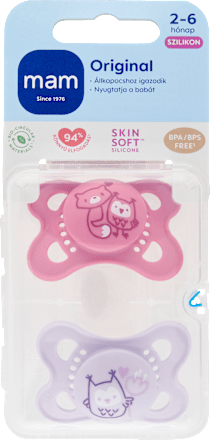 Original szilikon cumi, 2-6 hónapos korig, többféle mam