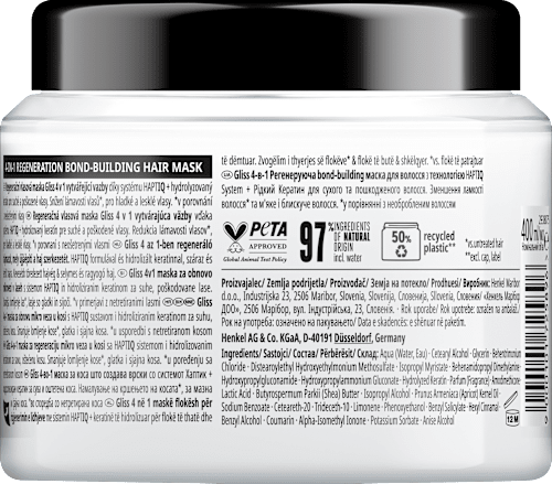 Regeneration maska za kosu 4-in-1 Schwarzkopf GLISS