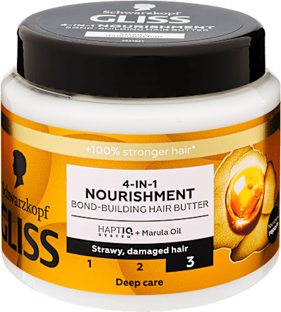 Tápláló hajmaszk 4in1 Nourishment, töredezett, száraz, sérült hajra Schwarzkopf GLISS