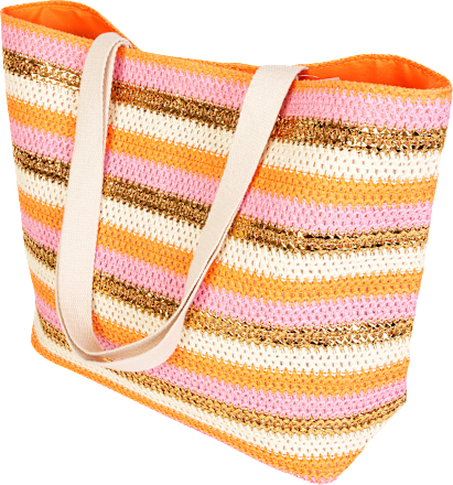Strandtasche bunt mit Streifen keine Marke