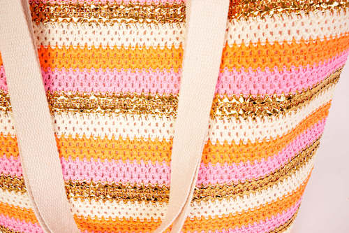 Strandtasche bunt mit Streifen keine Marke
