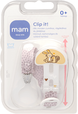 Cumitartó csipesz Clip it! többféle mam
