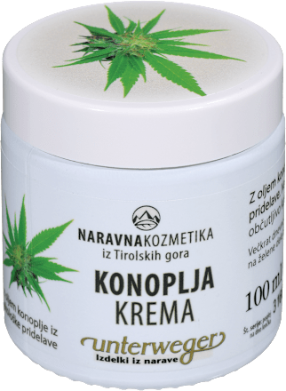 Krema iz konopljinega olja  Unterweger