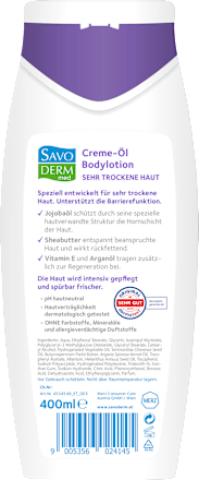 Bodylotion Creme-Öl Savoderm med