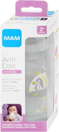 Antikoliková detská fľaška Anti-Colic - 2m+ mam