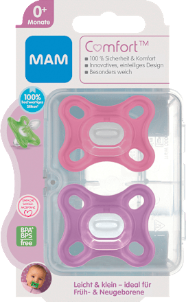 Schnuller Comfort Silikon 0+ Monate sortiert mam