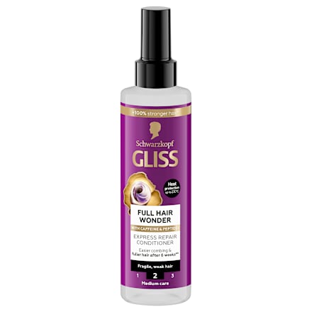 Expresný regeneračný kondicionér na krehké vlasy Full Hair Wonder  Schwarzkopf GLISS