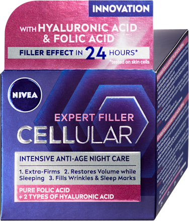 Éjszakai arckrém Hyaluron Cellular Filler, feszesítő NIVEA