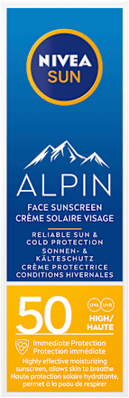 Слънчезащитен крем за лице ALPIN SPF 50 NIVEA SUN