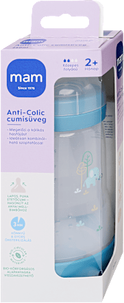 Anti Colic cumisüveg 260 ml, 2 hónapos kortól kisfiúknak mam