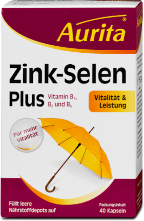 Zink-Selen Plus Vitalität & Leistung Kapseln Aurita