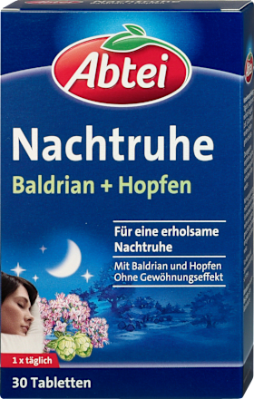 Nachtruhe Baldrian + Hopfen Tabletten Abtei