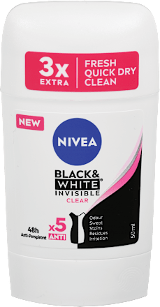 Black & White Invisible Clear deo stick NIVEA