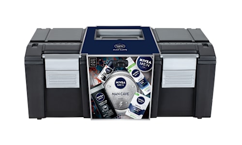 Козметичен комплект Тоolbox - Балсам за след бръснене + Душ гел + Гел за бръснене + Крем за мъже + Рол-он  NIVEA MEN