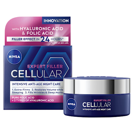 Éjszakai arckrém Hyaluron Cellular Filler, feszesítő NIVEA