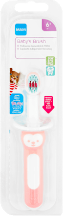 zubní kartáček Baby‘s Brush, růžový 6m+ mam