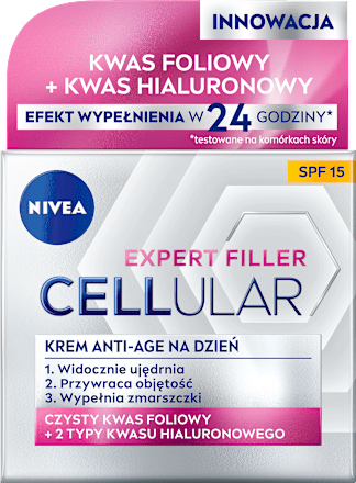 Krem przeciwzmarszczkowy na dzień SPF 15 Hyaluron Cellular Filler NIVEA