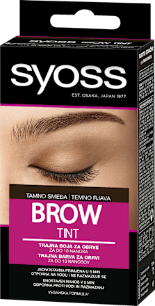 Trajna barva za obrvi Brow Tint, temno rjava syoss