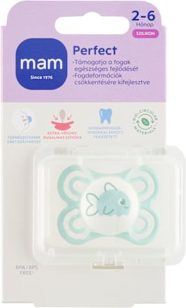 Perfect szilikon cumi, 2-6 hónapos korig, többféle mam