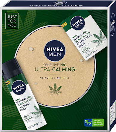 Козметичен комплект Sensitive Pro Ultra-Calming - Пяна за бръснене, 200 ml + Балсам за след бръснене, 100 ml NIVEA MEN