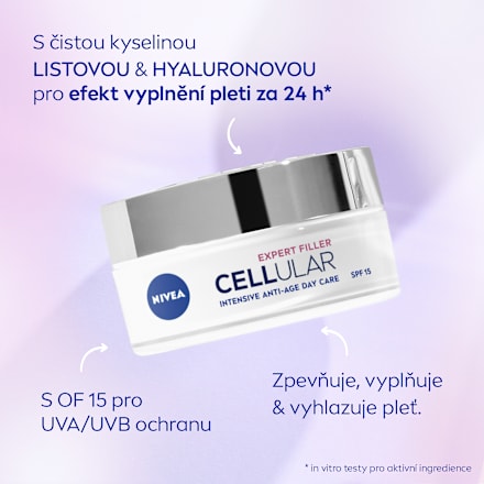 Hyaluron Cellular Expert Filler zpevňující denní + noční krém NIVEA