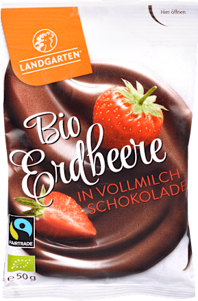 Schokolade Vollmilch Bio Erdbeere Landgarten