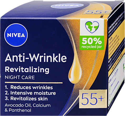 Rránctalanító éjszakai arckrém Anti-Wrinkle 55+ NIVEA