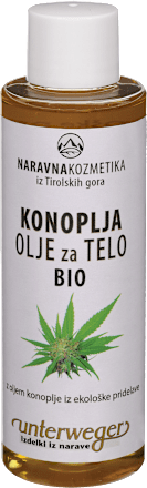 Konopljino olje za telo Unterweger